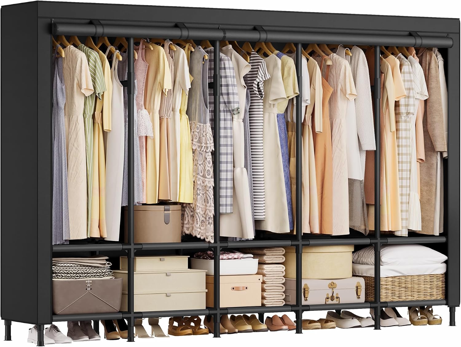 Wardrobe Closet Portable Fabric Cover - Armario Portátil de 83.5 Pulgadas con