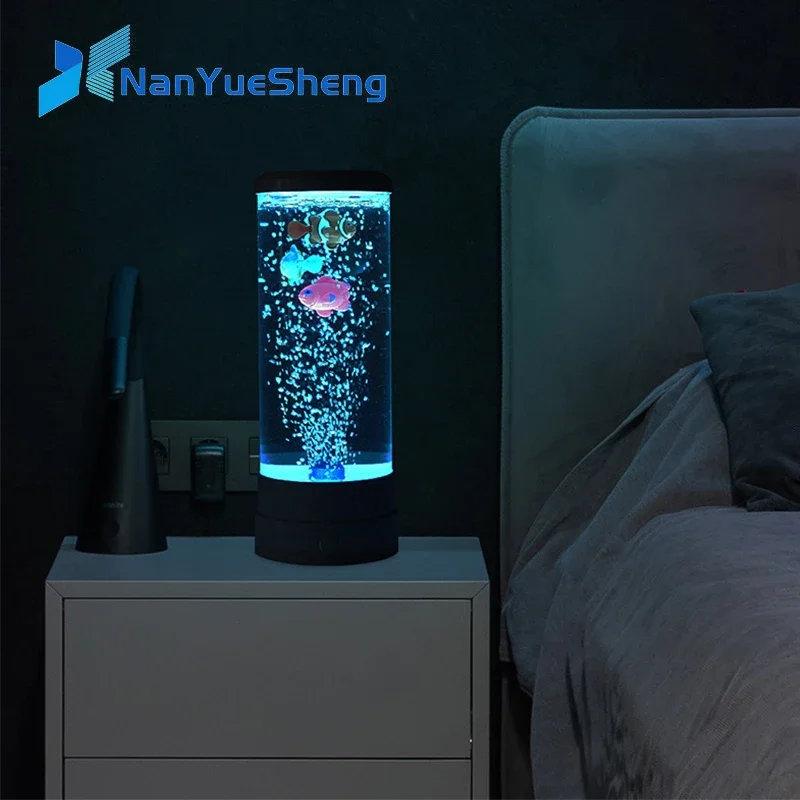 Floating Nightstand With Led Light - Lámpara LED para peces, luz nocturna