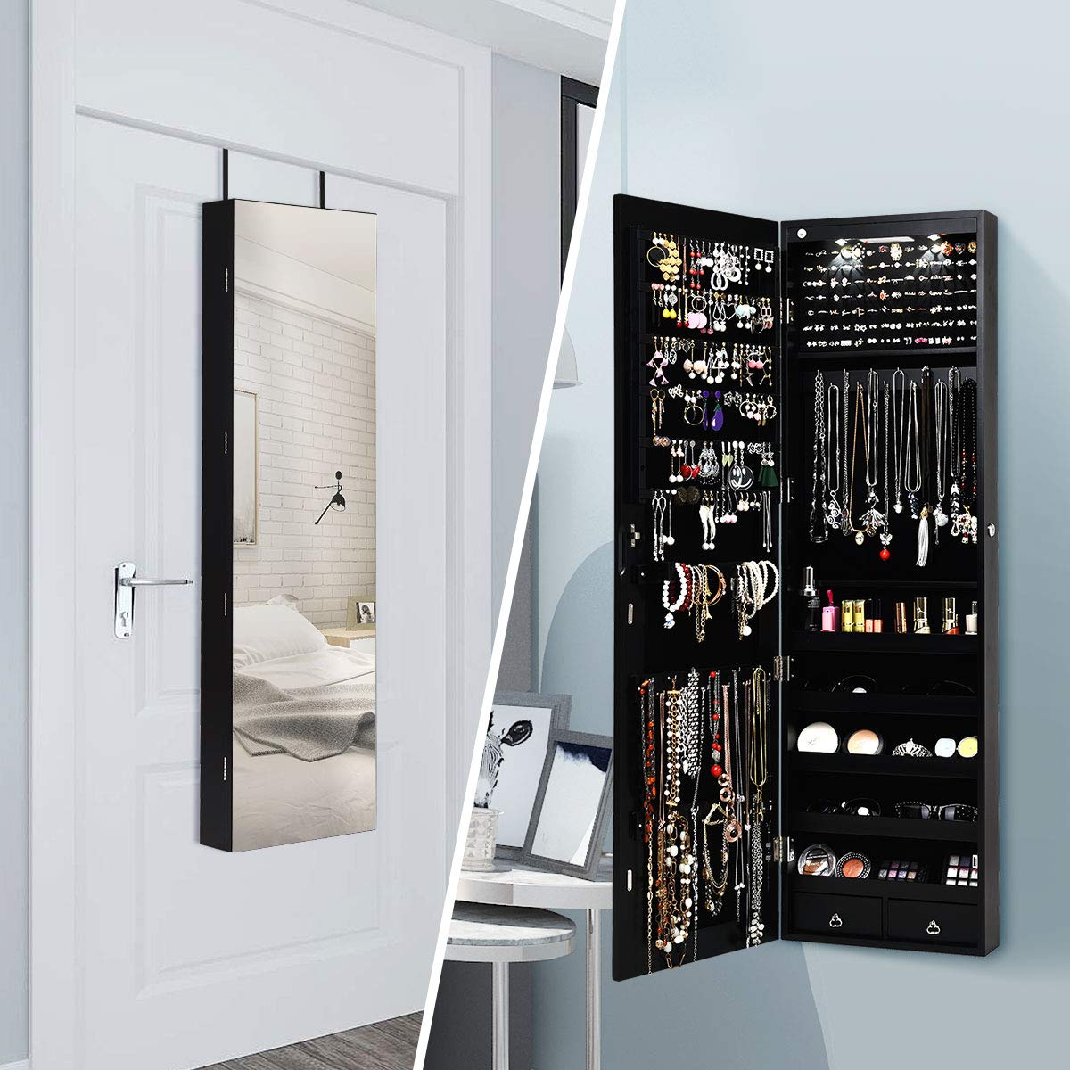 Armario para joyas, con espejo - Full Length Mirror Jewelry Armoire reseña y precio