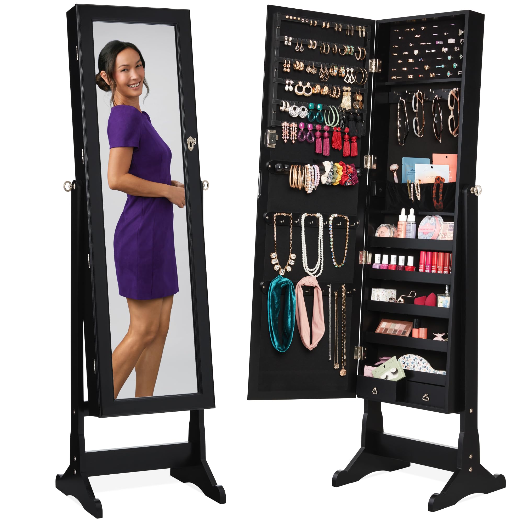 Armario de joyería independien - Full Length Mirror Jewelry Armoire reseña y precio
