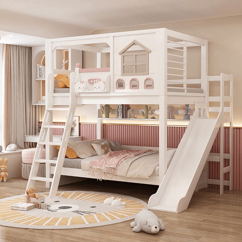 Moderna Cama Litera Infantil d - Bunk Bed With Stairs And Slide reseña y precio