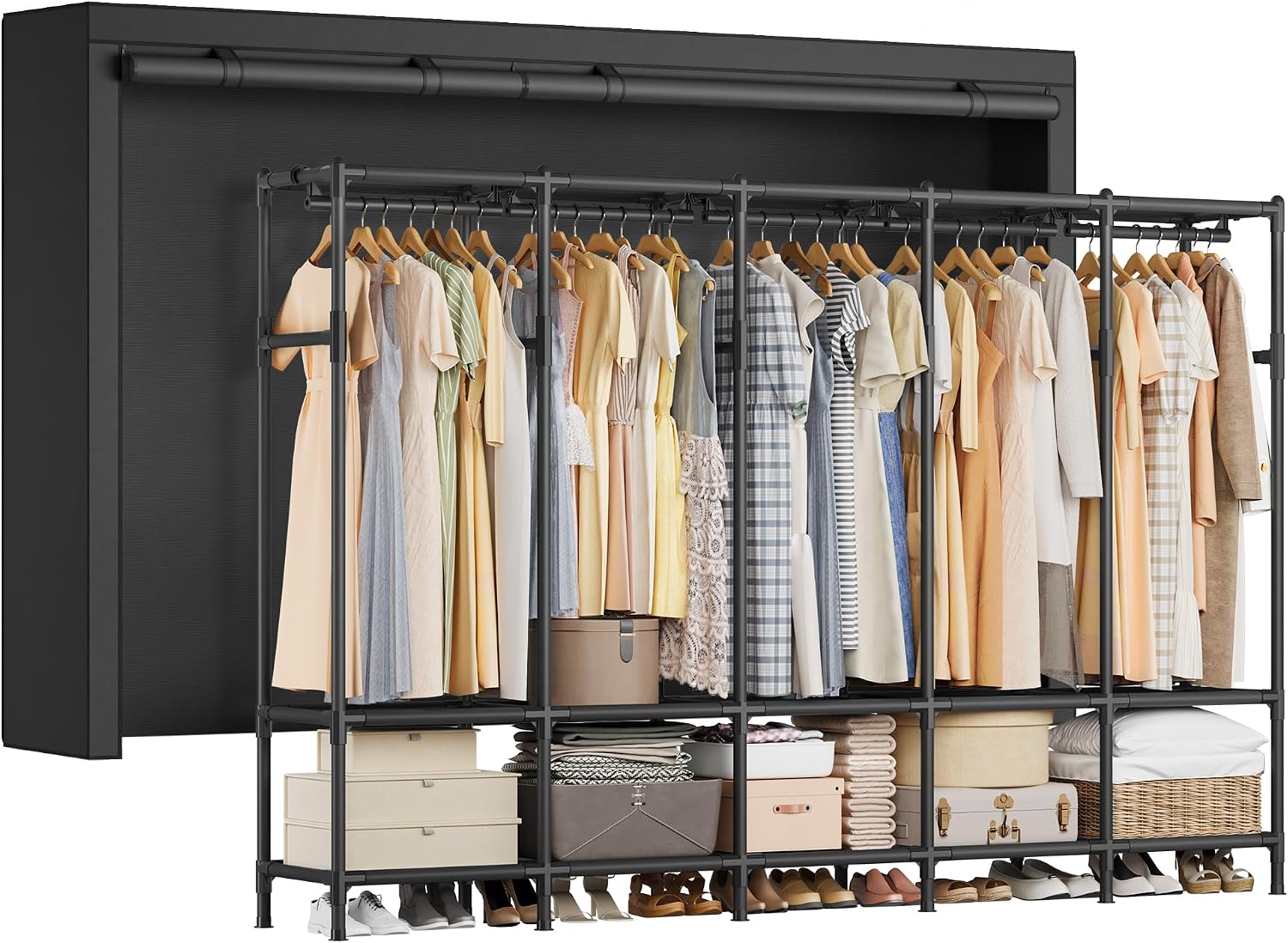 Armario Portátil de 83.5 Pulga - Wardrobe Closet Portable Fabric Cover reseña y precio