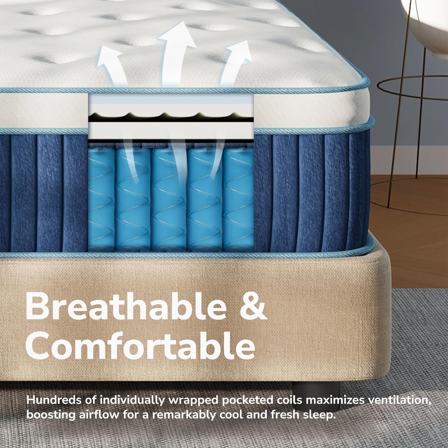 Colchón híbrido de 12 pulgadas - Memory Foam Mattress In A Box Queen reseña y precio